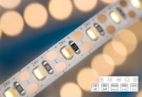 24 V-8 mm dvigubos spalvos žemos įtampos šviesos juostelė